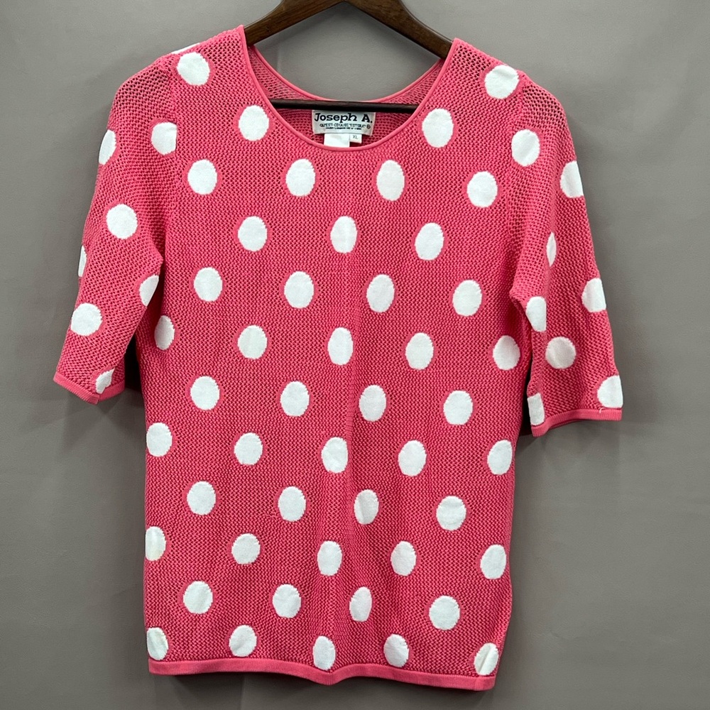 Joseph Kids Pink and White Polka Dot Tee